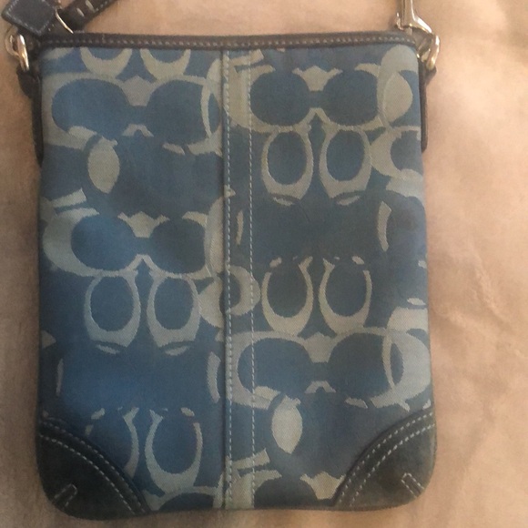 Coach| Mini Crossbody| Adjustable Classic Blue bag logos throughout the purse - Picture 17 of 17